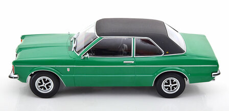 KK Scale 1:18 Ford Taunus GTX Limousine with vinylroof 1971 - green/flatblack