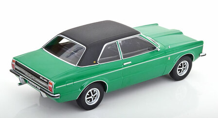 KK Scale 1:18 Ford Taunus GTX Limousine with vinylroof 1971 - green/flatblack