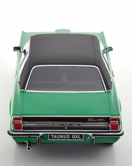 KK Scale 1:18 Ford Taunus GTX Limousine with vinylroof 1971 - green/flatblack