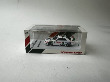 Kyosho 1:64 Castrol ( Nissan ) Skyline GT-R Gr.A 1990 No 23 with LED incl vitrine