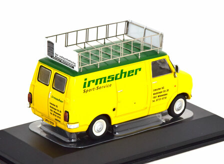 IXO 1:43 Bedford Blitz Rally - Team Irmscher geel groen  - in vitrine