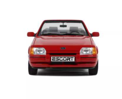 Otto Mobile 1:18 Ford Escort Mk4 XR3i Cabriolet Flamenco-Rot 1986. Levering 04-2026