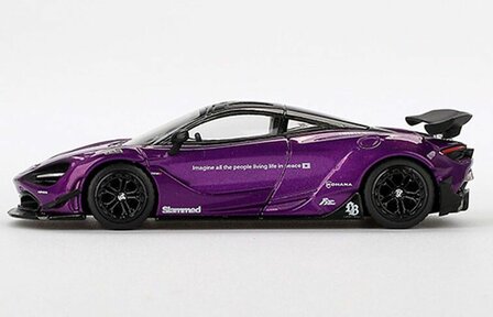 Mini GT 1:64 McLaren 720S LB Works 2020, paars LHD