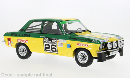 MCG 1:18 Opel Ascona A - No 26 W.Rohrl /J.Berger -  RAC Rally 1973. Verwacht mei 2026