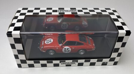 Matrix 1:43 Porsche 911 2.0 , no 35 Le Mans rood 1966