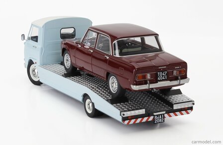 Mitica 1:18 Alfa Romeo A12 ( F12) Carro Attrezzi Prima Serie 1967 lichtblauw - Sleepwagen