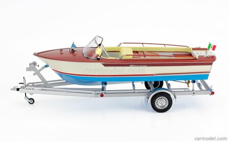 Mitica 1:18 Riva Junior 1966 - Motorboot met trailer - Ivory yellow