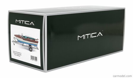 Mitica 1:18 Riva Junior 1966 - Motorboot met trailer - Ivory Sea blue.