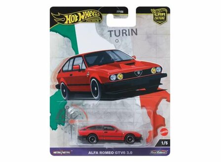 Hotwheels 1:64 Alfa Romeo GTV6 3.0ltr, red 1/5 - Hot Wheels Premium
