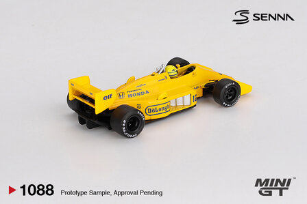 Mini GT 1:64 Lotus 99T, No 12 Ayrton Senna 1987 Monaco Grand Prix Winner