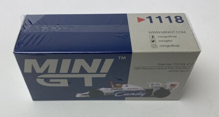 Mini GT 1:64 Toleman TG184, No 19 Ayrton Senna 1984 Monaco Grand Prix 2nd Place LHD