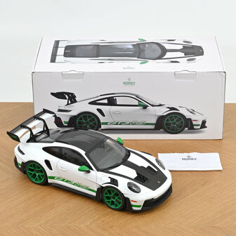 Norev 1:12 Porsche 911 GT3 RS Tribute to Carrera RS 2022 White/Python Green. Levering 08-2026