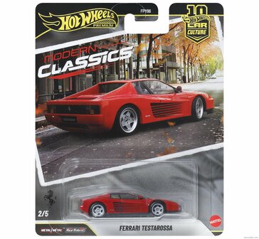 Hotwheels 1:64 Ferrari Testa Rossa 1984 rood - Car Culture Modern Classics  2/5