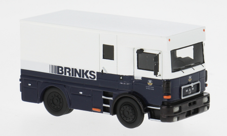 BoS Models 1:87  MAN F9 blauw wit 1986 - Brinks waardetransport