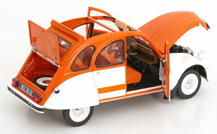 Norev 1:18 Citroen 2CV Spot 1976 wit / oranje