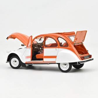 Norev 1:18 Citroen 2CV Spot 1976 wit / oranje