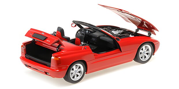 Minichamps 1:18 BMW Z1 Cabriolet 1988 rood.