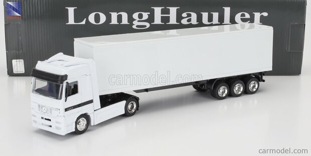 NewRay 1:43 Mercedes Benz Actros 1857 met oplegger wit 1998