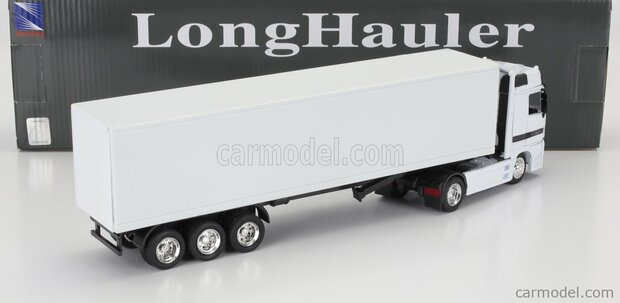 NewRay 1:43 Mercedes Benz Actros 1857 met oplegger wit 1998