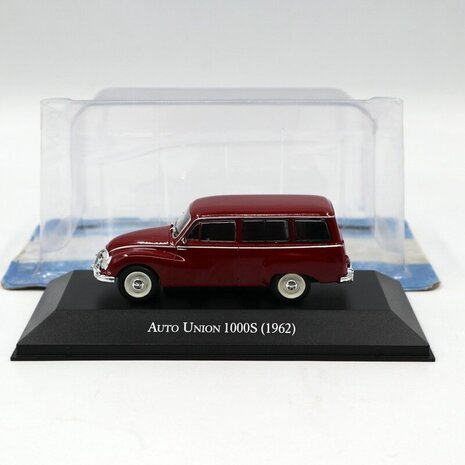 Atlas 1:43 Auto Union 1000S, bordeaux 1962 in blisterverpakking