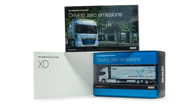 Holland Oto 1:87 DAF XD Electric truck with trailer wit - Powering Your Success