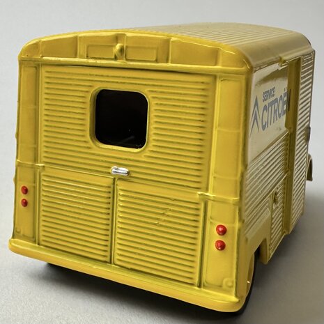 Norev 3 inch Citroen Type H 1970 geel "Service Citroen" 1:58