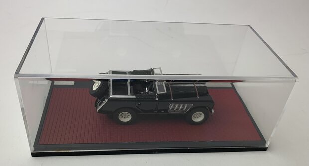 Matrix 1:43 Land Rover 109 Bell Aurens longnose open zwart. Individueel genummerd - Limited 100 pcs