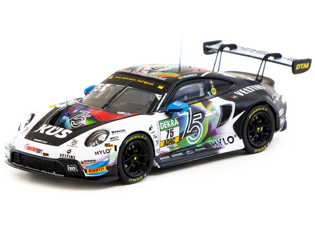 Tarmac 1:64 Porsche 911 GT3 R no 75 Laurin Heinrich "KUS Team Bernhard" "Deutsche Tourenwagen Masters" (2023) "Hobby64" 