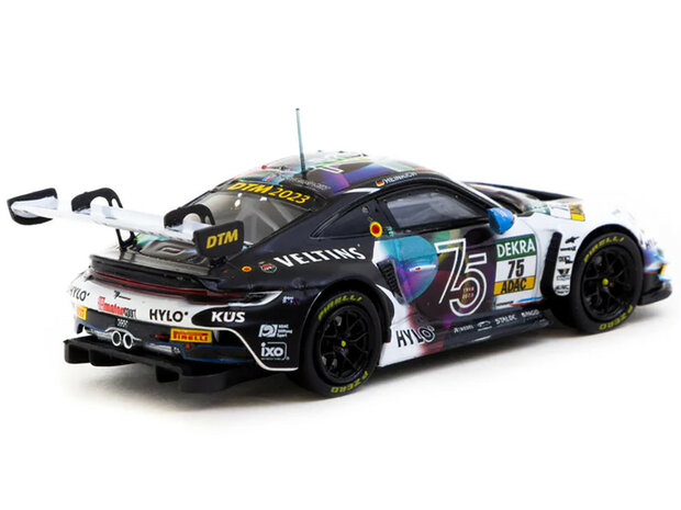 Tarmac 1:64 Porsche 911 GT3 R no 75 Laurin Heinrich "KUS Team Bernhard" "Deutsche Tourenwagen Masters" (2023) "Hobby64" 