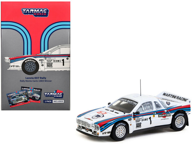 Tarmac 1:64 Lancia 037 Rally no 1 Walter Rohrl - Christian Geistdorfer "Martini Racing" Winner "Rallye Monte-Carlo" (1983) "Hobby64+"