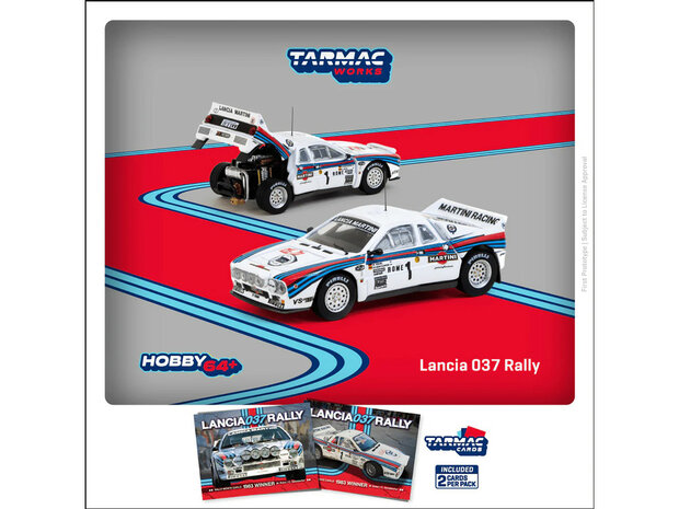 Tarmac 1:64 Lancia 037 Rally no 1 Walter Rohrl - Christian Geistdorfer "Martini Racing" Winner "Rallye Monte-Carlo" (1983) "Hobby64+"