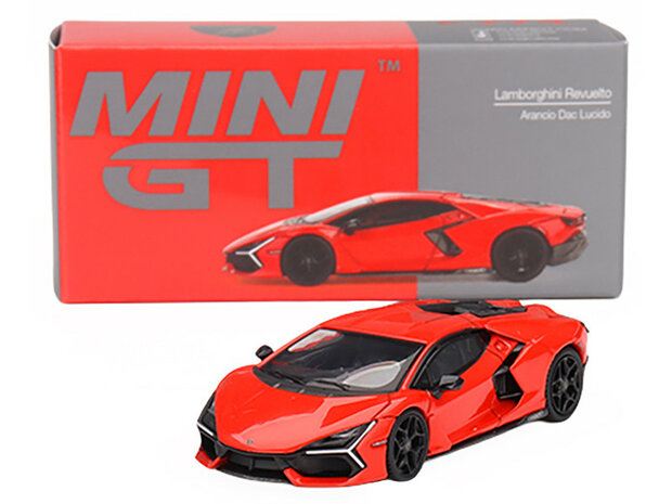 Mini GT 1:64 Lamborghini Revuelto Arancio Dac Lucido Orange 2024 LHD