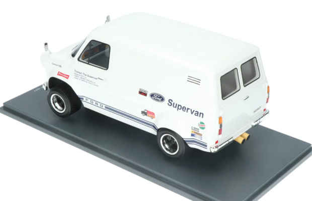 Schuco 1:18 Ford Transit Supervan 1 1971 wit in vitrine - Schuco PRO.R18