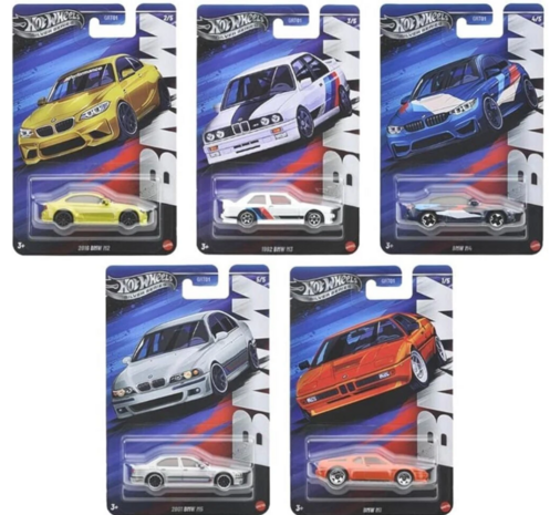 Hotwheels 1:64 Set 5x BMW M1, M2, M3, M4 & M5 - GRT01 BMW Serie 