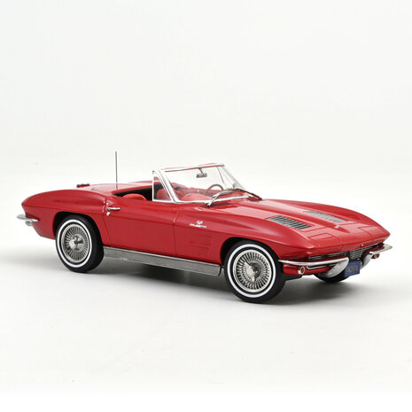 Norev 1:18 Chevrolet Corvette Sting Ray Cabriolet 1963 Riverside Red. Levering 08-2025