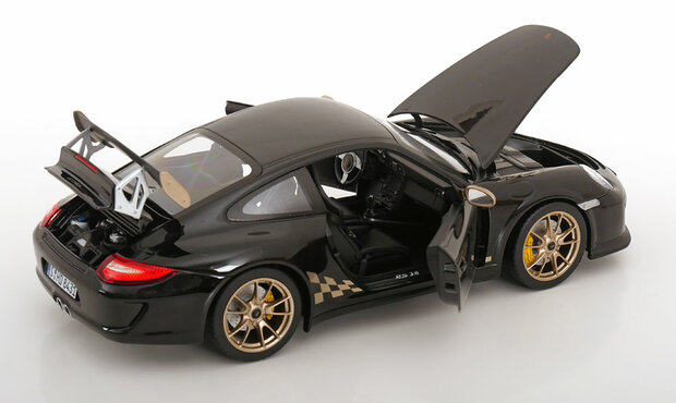 Norev 1:18 Porsche 911 (997 II) GT3 RS 2009 zwart goud