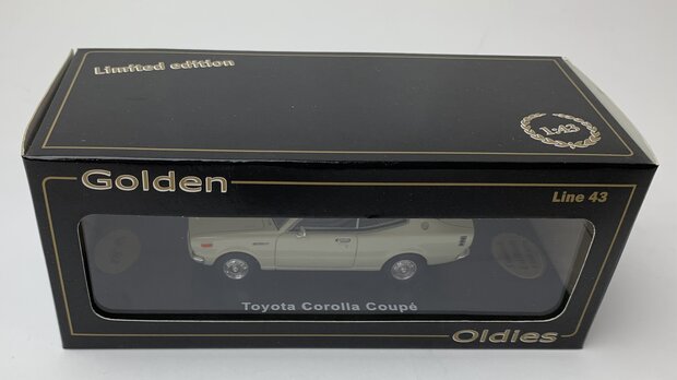 Golden Oldies 1:43 Toyota Corolla Coupe wit - resin model - Limited 100 pcs