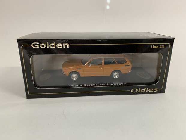 Golden Oldies 1:43 Toyota Corolla Stationwagon oranje  - resin model - Limited 100 pcs
