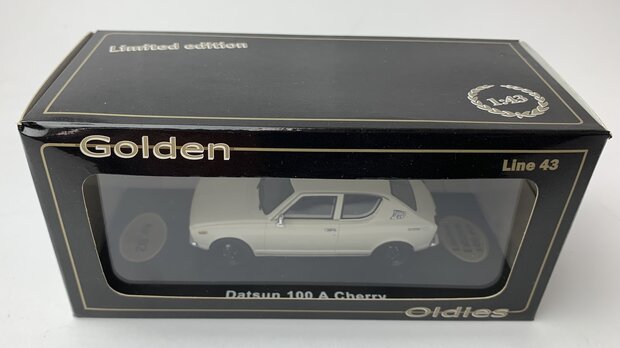 Golden Oldies 1:43 Datsun 100 A Cherry wit resin model - Limited 100 pcs