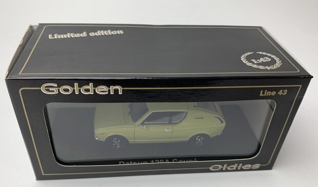 Golden Oldies 1:43 Datsun 120A Coupe geel resin model - Limite