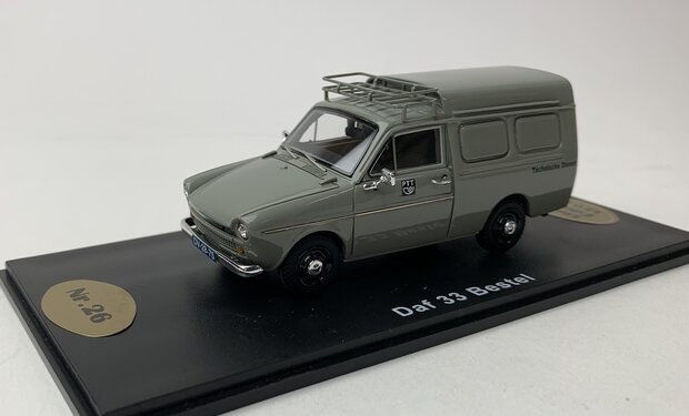 Golden Oldies 1:43 Daf 33 besteld PTT Technische Dienst grijs - resin model - Limited 150 pcs