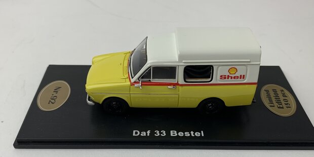 Golden Oldies 1:43 Daf 33 besteld Shell wit geel - resin model - Limited 150 pcs / acrylkap beschadigd