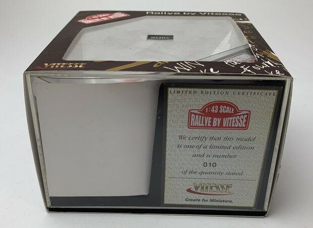 Vitesse 1:43 Mitsubishi Racing Lancer no 314 B.ten Brinke / M.Baume. Dakar Rally 2012 - Limites 899 pcs