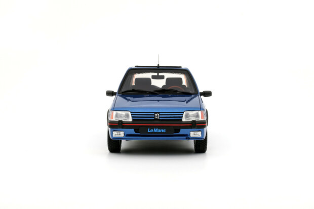 Otto Mobile 1:18 Peugeot 205 1.9 GTI Le Mans Miami Blue 1991. Levering 09-2025