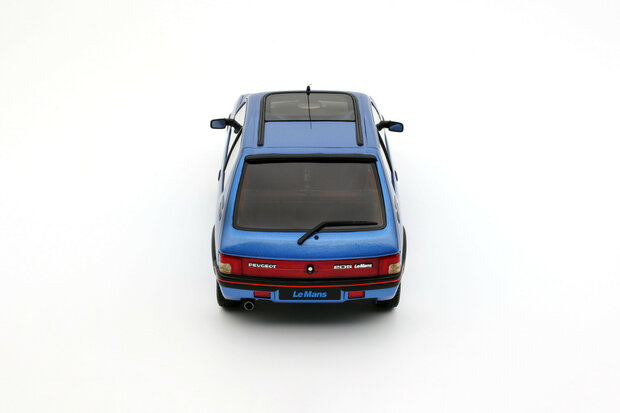 Otto Mobile 1:18 Peugeot 205 1.9 GTI Le Mans Miami Blue 1991. Levering 09-2025