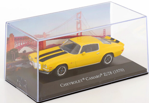 Atlas 1:43 Chevrolet Camaro Z/28 1970 geel zwart