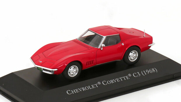 Atlas 1:43 Chevrolet Corvette C3 1968 rood