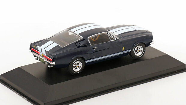 Atlas 1:43 Ford Shelby Mustang GT500 1967 donkerblauw wit