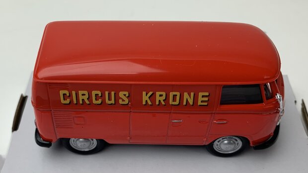 Cararama 1:43 Volkswagen T1 Transporter  - Circus Krone - rood