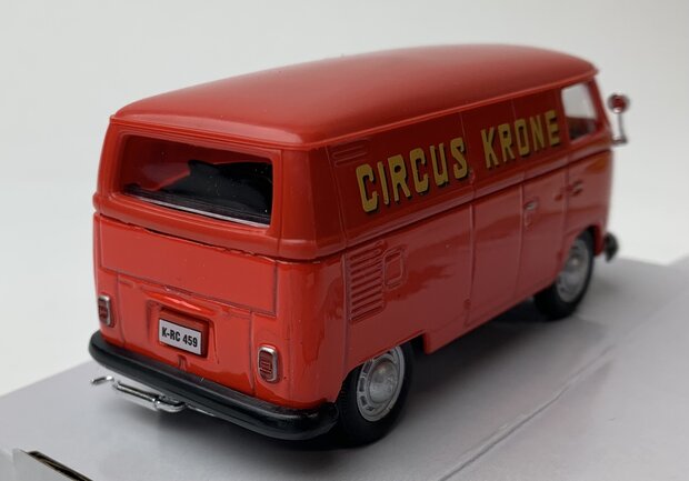 Cararama 1:43 Volkswagen T1 Transporter  - Circus Krone - rood